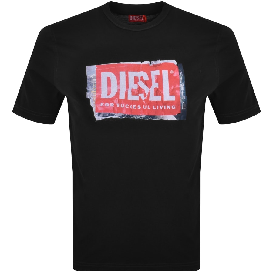 Diesel T Adjust Q6 T Shirt Black | Mainline Menswear